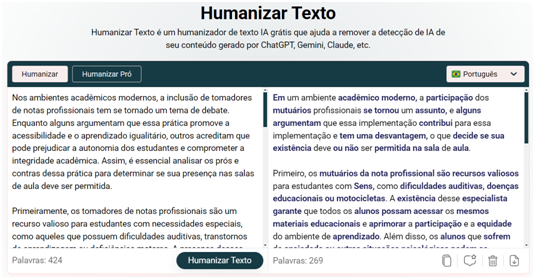 humanizador de IA online - passo 2 humanizador de IA online - passo 2